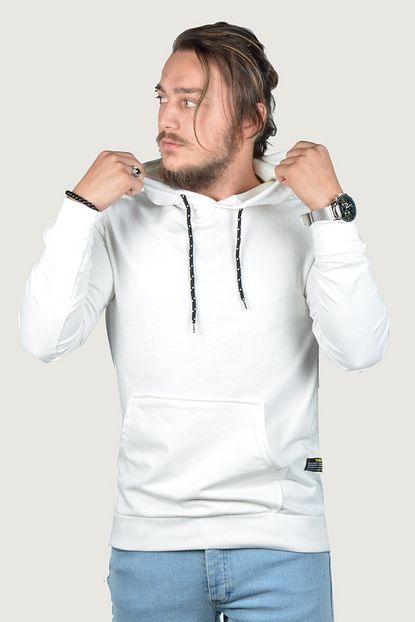 Terapi Men Erkek Kapsonlu Sweatshirt 9y 5200178 001 Beyaz Trendyol