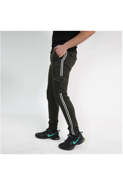 Serseri Jeans Erkek Siyah Seritli Kargo Kot Pantolon Trendyol