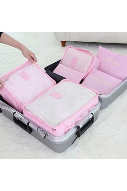 Renn Valiz Bavul Ici Duzenleyici Organizer 6 Li Set Pembe Trendyol