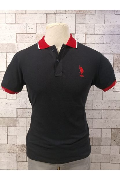 U S Polo Assn Erkek Siyah Polo Yaka T Shirt Trendyol