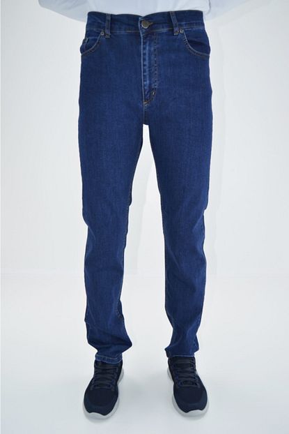 My Store Denim Erkek Mavi Starliffes Klasik Yuksek Bel Likrali Fermuarli Pamuklu Kot Pantolon Trendyol