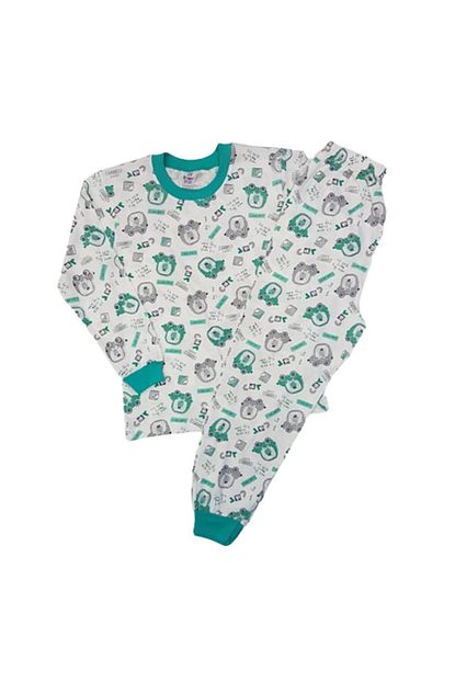 Samet Erkek Bebek Yesil Kids 4006 Beep Araba Desenli Yazlik Pijama Takimi Trendyol