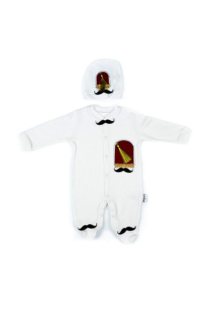 Mavi Bebek Osmanli Fes Figurlu Trend Bebek Tulumu Trendyol