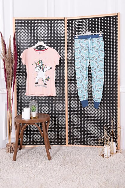Moda Gulay Kadin Pembe Dream Baskili Yarim Kollu Pijama Takim Trendyol