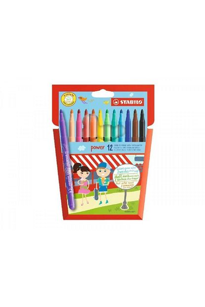 Stabilo Power 12 Renk Keceli Kalem Askili 280 12 01 Trendyol