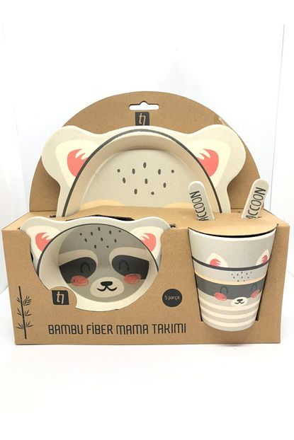 Tohana Bambu Fiber Mama Seti Raccoon Trendyol