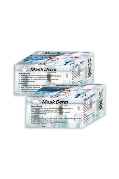 mask derm healty 3 katli maske ce belgeli 25x2 50 li paket fiyati yorumlari trendyol