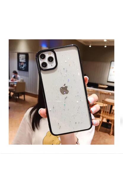 Kilifsiparis Iphone 11 Pro Max Kenari Siyah Renkli Simli Darbe Onleyici Silikon Kilif Trendyol
