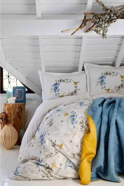Karaca Home Pabla Mavi Rnf Cift Kisilik Nevresim Ve Battaniye Set Trendyol