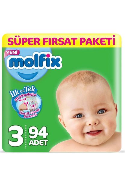 Molfix 3 Beden Midi Bebek Bezi 4 9 Kg 94 Adet Trendyol