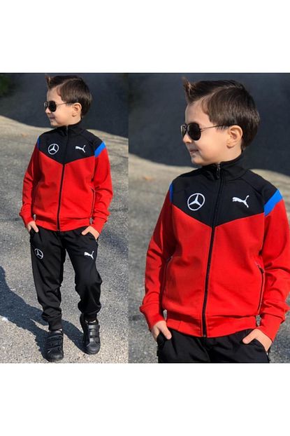 Nazar Kids Dalgic Kumas Kirmizi Cocuk Esofman Takimi Trendyol