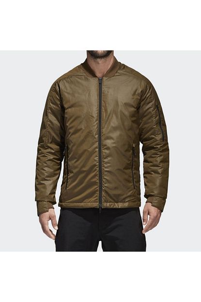 Adidas Erkek Haki Campera Bomber Tuylu Mont Bq6811 Trendyol