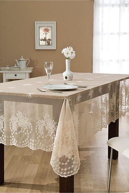 Evlen Home Dolce Iris Masa Ortusu 1pcs Krem 160x220 Trendyol