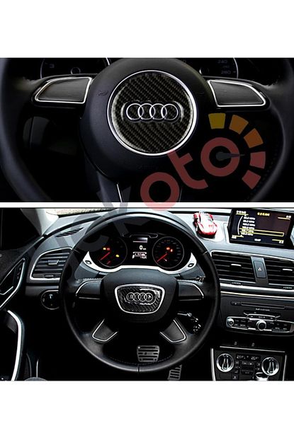 Yekoto Audi A4 Direksiyon Uyumlu Karbon Kaplama Logo Sticker Yeni Urun Trendyol