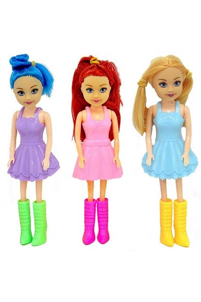 Nubutik S Kiz Cocuk Plastik Elbiseli Mini Manken Bebek Trendyol