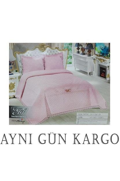 Bella Home Elif Yatak Ortusu Tek Kisilik Fransiz Gupurlu Pudra Trendyol