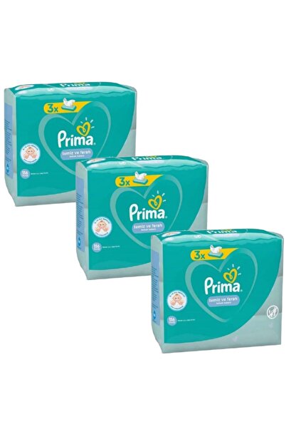 Prima Temiz Ve Ferah Bebek Kokulu Islak Mendil 3 52 Li 3 Paket 468 Kullanim Trendyol
