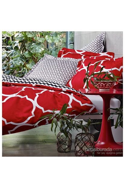 Karaca Home Mia Kirmizi Saten Cift Kisilik Nevresim Takimi Trendyol