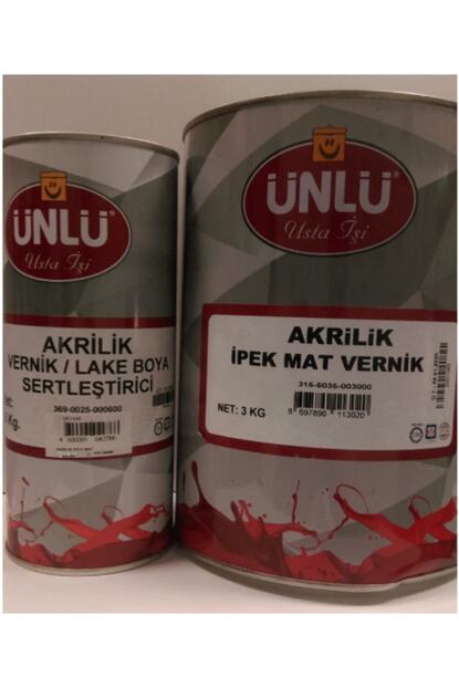 Unlu Akrilik Ipek Mat Vernik 3lt Lake Boya Sertlestirici 0 6lt Trendyol