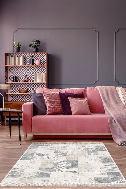 Dekoreko Inci Hali Dijital Sacakli 2087 Gri 80 X 120 Trendyol
