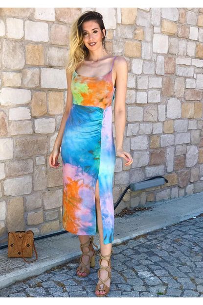 Wardrobe Kadin Renk Gecisli Elbise Trendyol