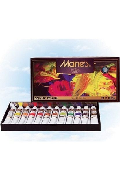 Maries Akrilik Boya Seti 12 Renk X 12 Ml 812b Trendyol