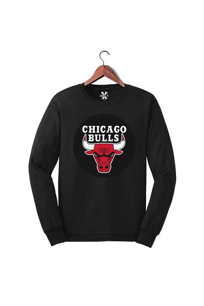 Darkia Erkek Siyah Chicago Bulls Nba Baskili Sweat Sweatshirt Trendyol