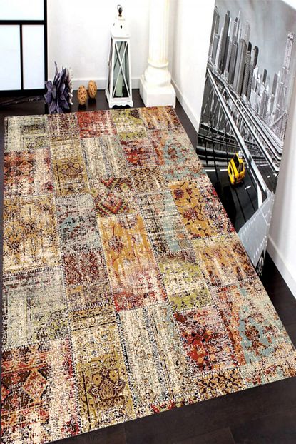 Resmiro Etnik Kilim Desenli Dijital Baskili Hali Trendyol