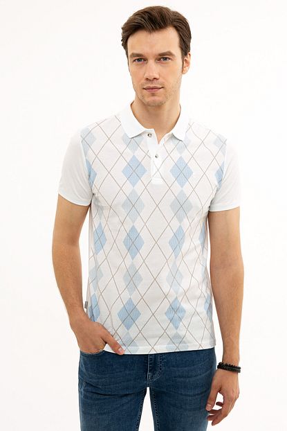 Pierre Cardin Erkek Beyaz Slim Fit Polo Yaka T Shirt Trendyol