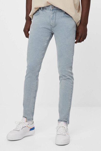 Bershka Erkek Gri Super Skinny Fit Pantolon Trendyol