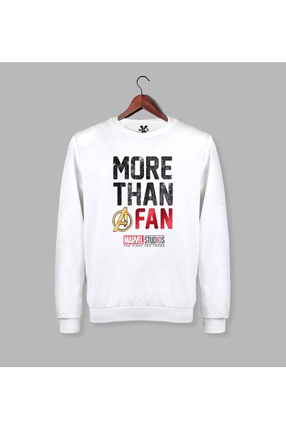 Darkia Erkek Beyaz Marvel Avengers Baskili Sweatshirt Trendyol