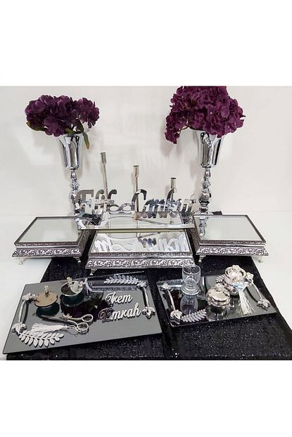 hayaller dukkani soz nisan masa seti tepsi ve damat kahvesi masa isimligi jardinyer vazo full arti full set luk gumus fiyati yorumlari trendyol