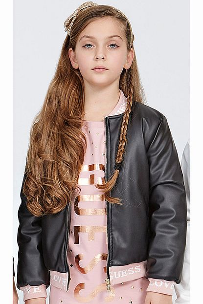 Guess Kiz Cocuk Siyah Mont J94l26w9fe0 Trendyol