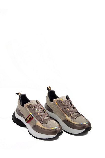Flet Kalin Tabanli Bayan Sneakers Spor Ayakkabisi 3 Renk Trendyol