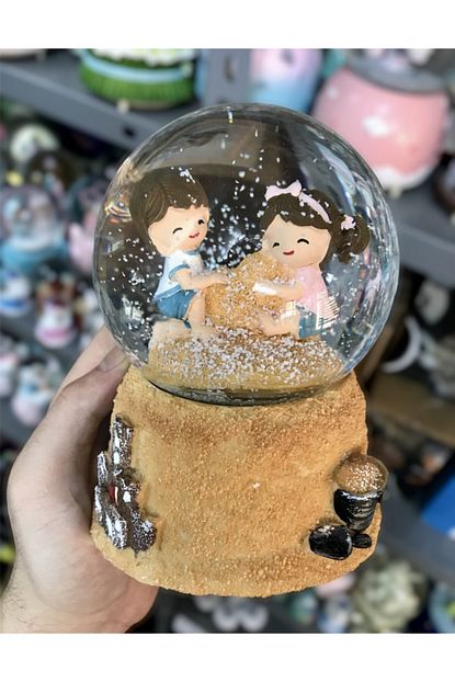 Kostebek Kalp Ve Cift Buyuk Boy Muzikli Kar Kuresi Trendyol