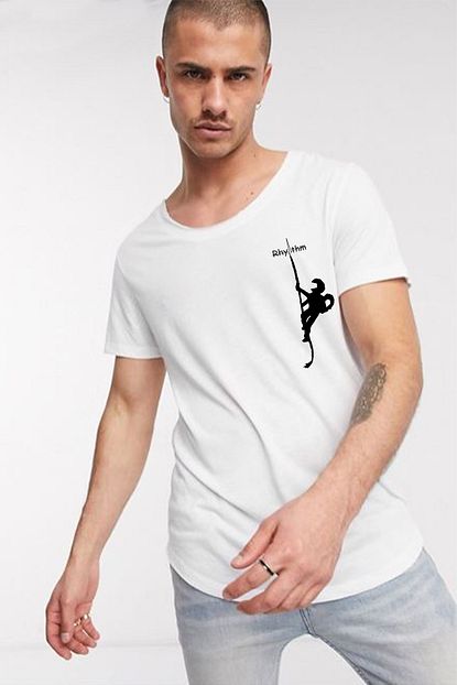 Rhythm Erkek Beyaz Kabartmali Ozgun Tasarimli T Shirt Trendyol