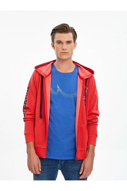 Ltb Erkek Nar Cicegi Fermuarli Sweatshirt Trendyol