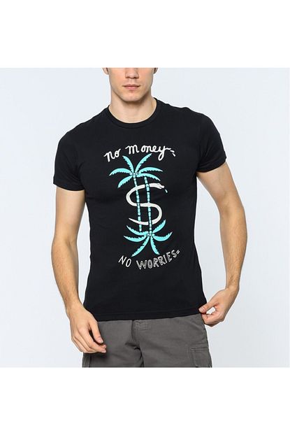 Billabong Erkek Siyah No Worrires T Shirt Trendyol