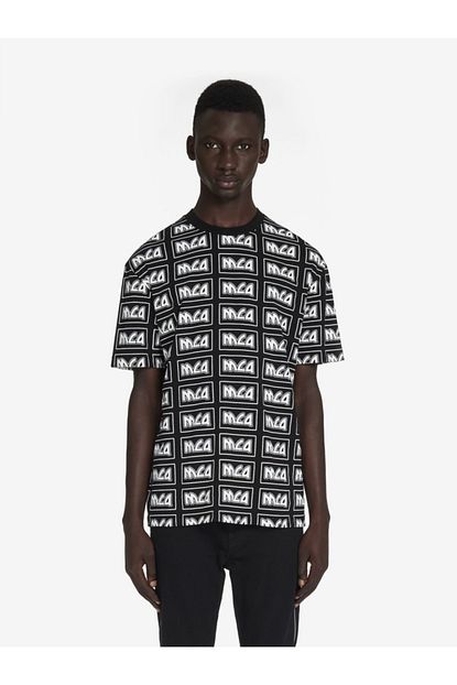 Alexander Mcqueen Erkek Siyah Logo Baskili T Shirt Trendyol