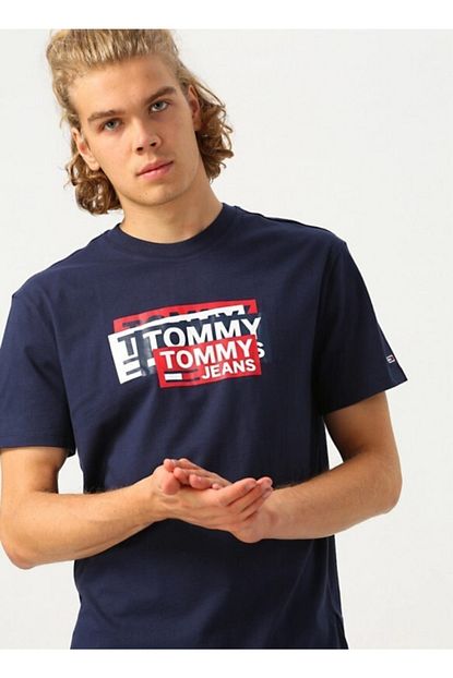 Tommy Hilfiger Erkek Lacivert T Shirt Trendyol