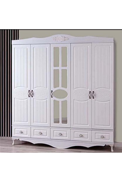 Dardason Beyaz 5 Kapili Country Gardrop Trendyol