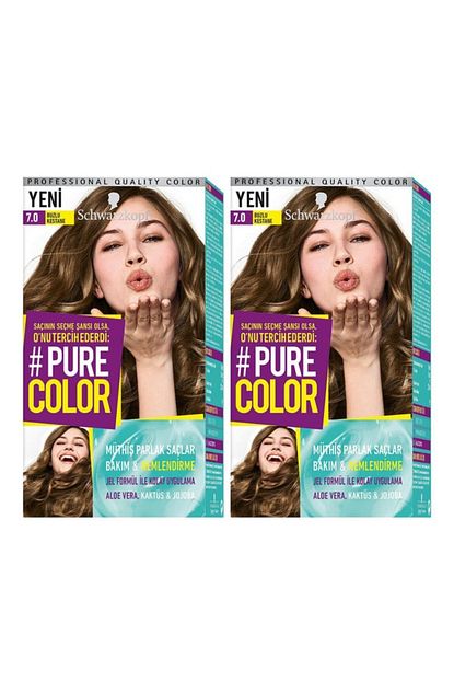 Schwarzkopf Hair Mascara Pure Color7 0 Buzlu Kestane X2 Trendyol