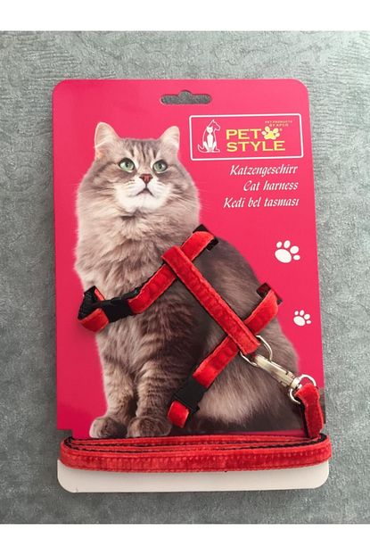 Pet Style Kedi Gogus Bel Tasmasi Kirmizi Kadife Trendyol