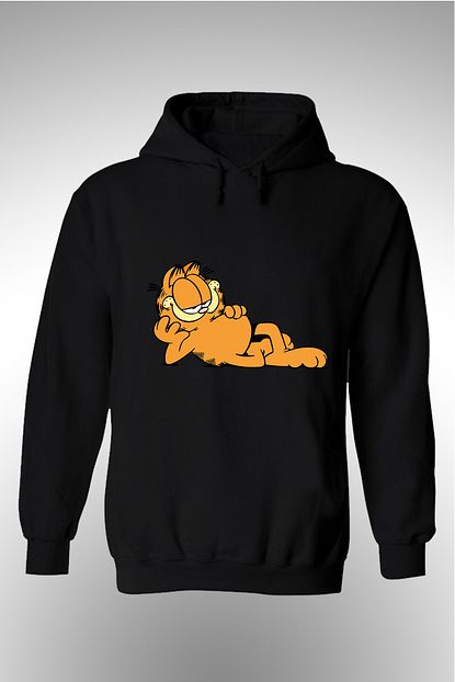 By Okat Garfield Baskili Kapsonlu Sweat Trendyol