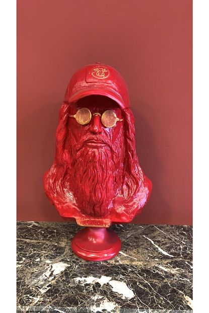 By Ari Ev Dekorasyon Davinci Bust Heykel Biblo Kirmizi Trendyol