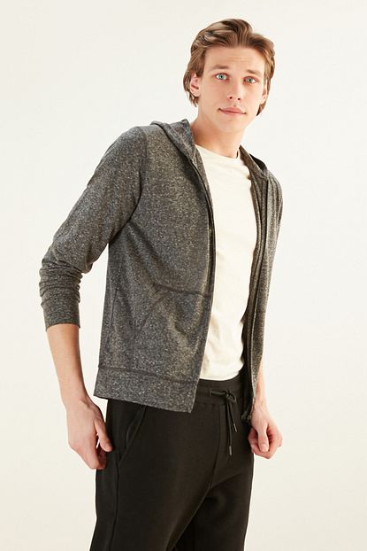 Mudo Erkek Siyah Kapusonlu Sweatshirt 372649 Trendyol