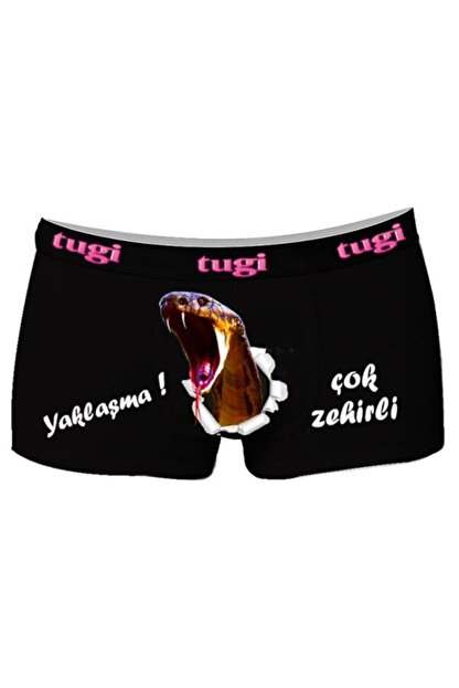 Bytugi Erkek Siyah 3d Baskili Erkek Boxer 566 Trendyol