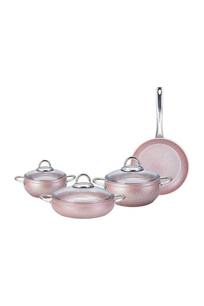 Karaca Avanos Rose Bio Granit 7 Parca Tencere Seti Trendyol