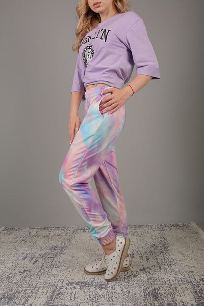 Rosa Montana Kadin Cok Renkli Batik Desenli Jogger Esofman Alti Trendyol