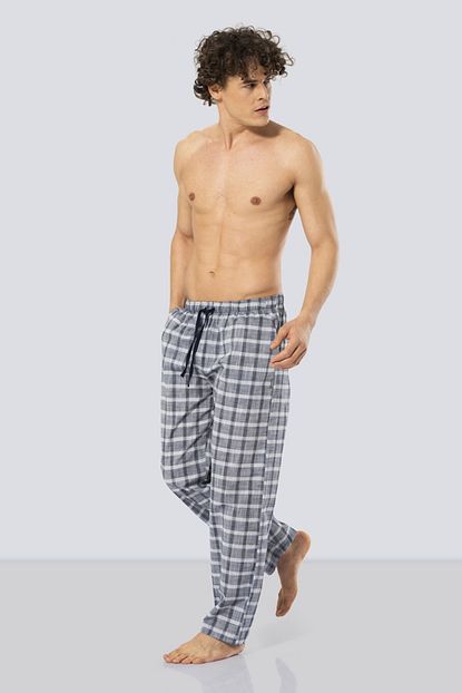 Cacharel Erkek Kareli Tek Alt Pijama Trendyol
